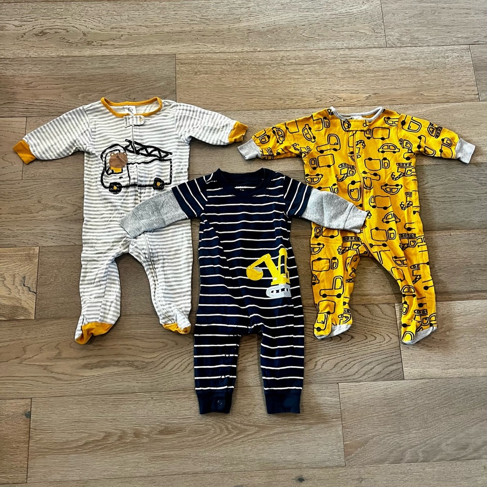 Gerber Kids One Piece Set - Gray, Yellow, and Navy